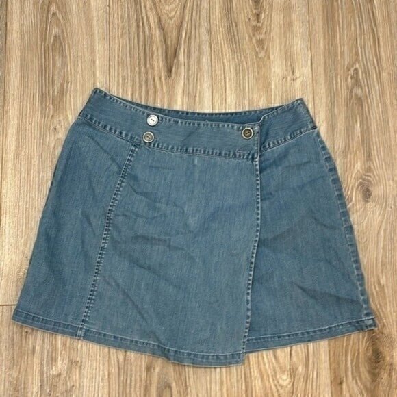 Talbots blue jean skort size 14 - Picture 1 of 7